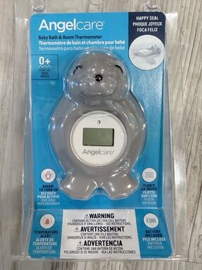 Angelcare Happy Seal Baby Bath & Room Thermometer - Gray